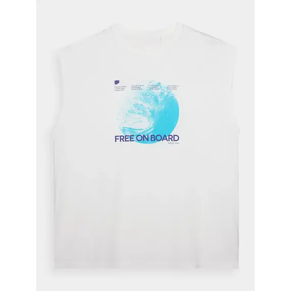 4F koszulka bez rękawów męska 4FRSS24TSLEM148 biała, Kolor: biały, Rozmiar: XXL, 2 zdjęcie