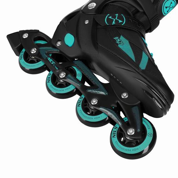 NILS EXTREME łyżworolki 2w1 rolki regulowane z kaczukowymi kołami NH382 niebieskie, Kolor: niebieski, Rozmiar: 36-39, 5 zdjęcie