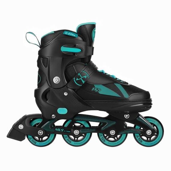 NILS EXTREME łyżworolki 2w1 rolki regulowane z kaczukowymi kołami NH382 niebieskie, Kolor: niebieski, Rozmiar: 36-39, 7 zdjęcie