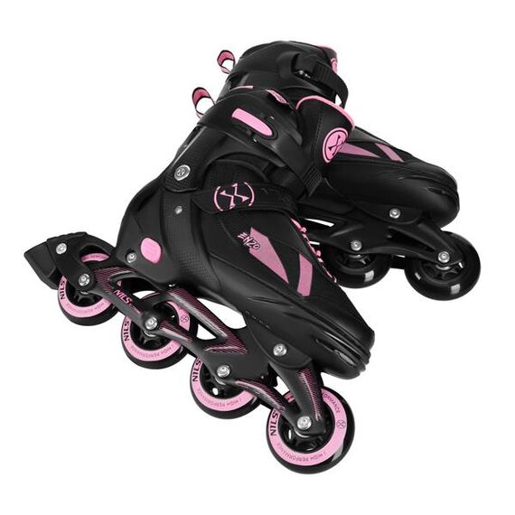 NILS łyżworolki 2w1 rolki damskie do nauki jazdy NH382 czarno-różowe, Kolor: różowy, Rozmiar: 28-31, 4 zdjęcie