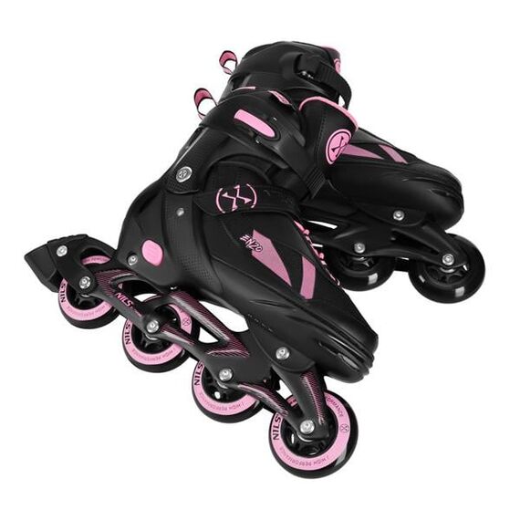 NILS łyżworolki 2w1 rolki damskie do nauki jazdy NH382 czarno-różowe, Kolor: różowy, Rozmiar: 32-35, 4 zdjęcie