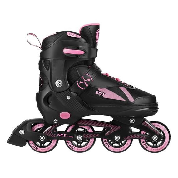 NILS łyżworolki 2w1 rolki damskie do nauki jazdy NH382 czarno-różowe, Kolor: różowy, Rozmiar: 32-35, 7 zdjęcie