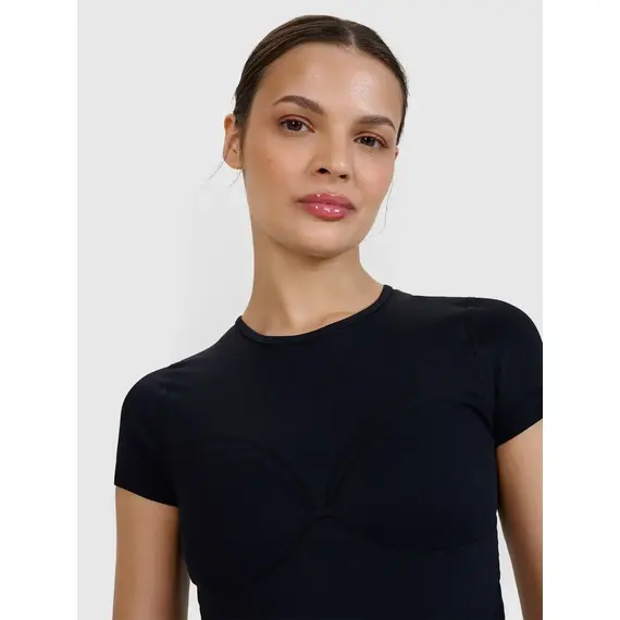 4F koszulka damska t-shirt do ćwiczeń 4FWSS25TFTSF1270 czarny, Kolor: czarny, Rozmiar: M/L, 3 zdjęcie