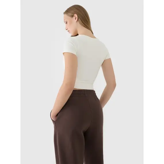 4F koszulka sportowa damska t-shirt 4FRSS25TTSHF2695 beżowa, Kolor: beżowy, Rozmiar: S, 3 zdjęcie 4F koszulka sportowa damska t-shirt 4FRSS25TTSHF2695 beżowa, Kolor: beżowy, Rozmiar: S, 3 zdjęcie