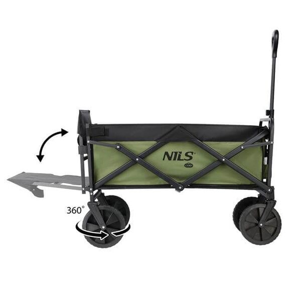 NILS CAMP wózek transportowy turystyczny 150L NC2602 zielony, 4 zdjęcie