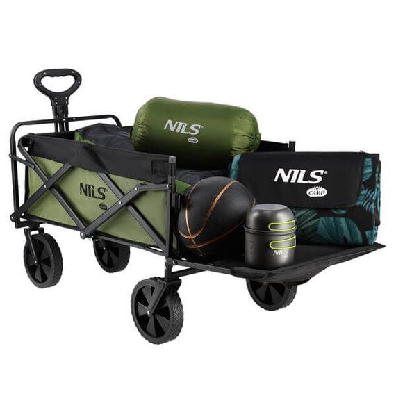 NILS CAMP wózek transportowy turystyczny 150L NC2602 zielony, 6 zdjęcie