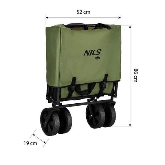 NILS CAMP wózek transportowy turystyczny 150L NC2602 zielony, 8 zdjęcie