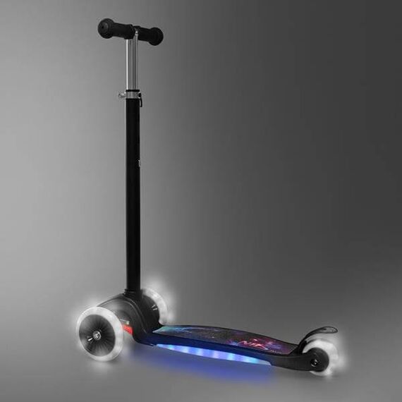 NILS EXTREME hulajnoga trójkołowa świecąca LED HLB1310 czarny, Kolor: czarny, Rozmiar: one size, 3 zdjęcie