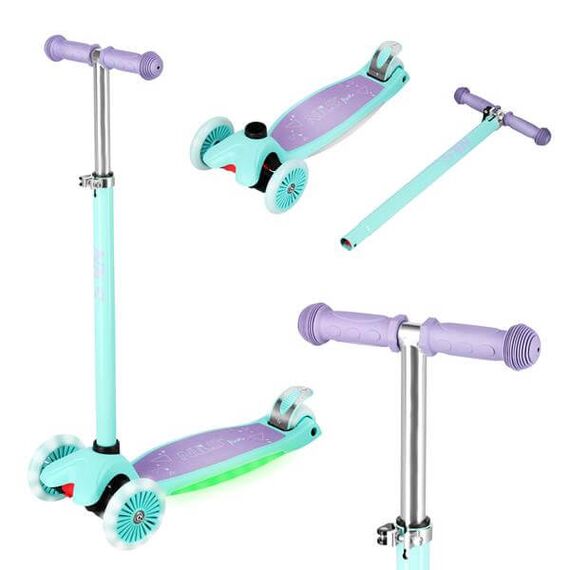 NILS EXTREME hulajnoga trójkołowa świecąca LED HLB1310 fioletowa, Kolor: fioletowy, Rozmiar: one size, 2 zdjęcie