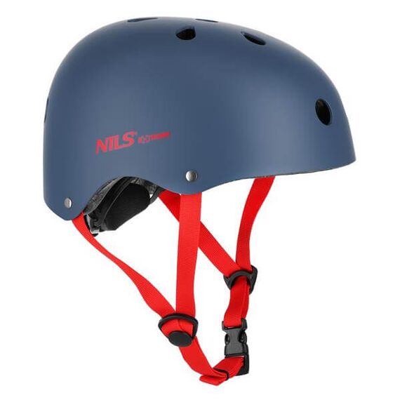 NILS EXTREME kask skatingowy orzeszek MTW001 szary/czerwony, Kolor: czerwony, Rozmiar: XS