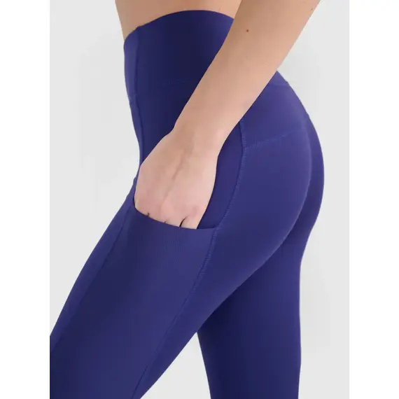 4F legginsy sportowe damskie do ćwiczeń 4FWSS25TFTIF304 granatowe, Kolor: granatowy, Rozmiar: L, 2 zdjęcie