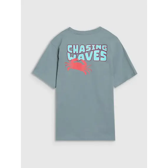 4F t-shirt bawełniany koszulka chłopięca 4FJWSS25TTSHM1914 zielona, Kolor: zielony, Rozmiar: 146, 2 zdjęcie