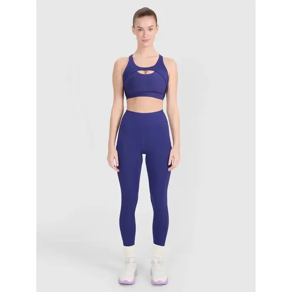 4F legginsy sportowe damskie do ćwiczeń 4FWSS25TFTIF304 granatowe, Kolor: granatowy, Rozmiar: L, 5 zdjęcie