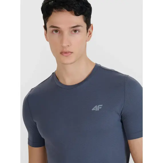 4F koszulka do biegania t-shirt męski 4FWSS25TFTSM1262 szary, Kolor: szary, Rozmiar: L/Xl, 2 zdjęcie
