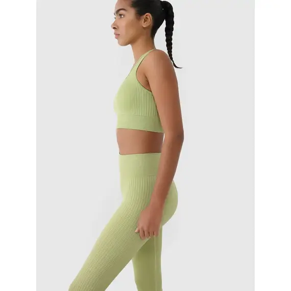 4F legginsy sportowe damskie do ćwiczeń 4FRSS25TFTIF309 zielone, Kolor: zielony, Rozmiar: XS/S, 4 zdjęcie