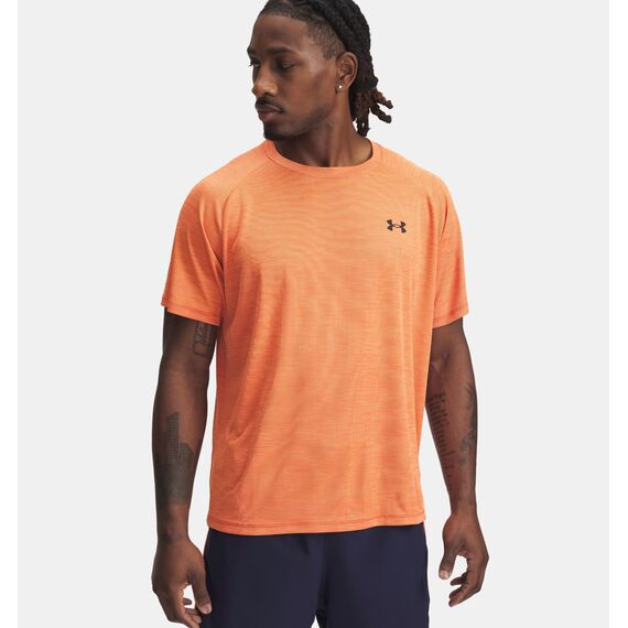 UNDER ARMOUR koszulka treningowa t-shirt męski UA Tech Textured SS pomarańczowa, Kolor: pomarańczowy, Rozmiar: M