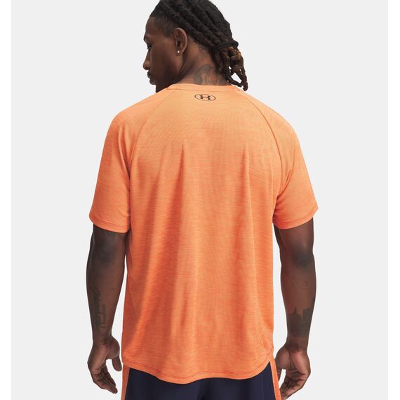 UNDER ARMOUR koszulka treningowa t-shirt męski UA Tech Textured SS pomarańczowa, Kolor: pomarańczowy, Rozmiar: L, 2 zdjęcie
