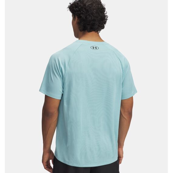 UNDER ARMOUR koszulka treningowa t-shirt męski UA Tech Textured SS niebieska, Kolor: niebieski, Rozmiar: S, 2 zdjęcie