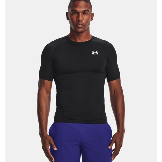 UNDER ARMOUR koszulka treningowa męska t-shirt HG Armour Comp SS czarna, Kolor: czarny, Rozmiar: XL