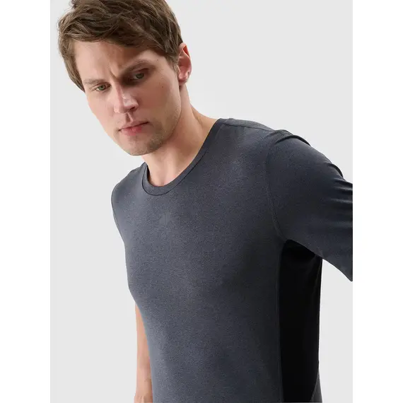 4F koszulka męska t-shirt treningowa 4FWSS25TFTSM1345 szara, Kolor: szary, Rozmiar: XL, 3 zdjęcie