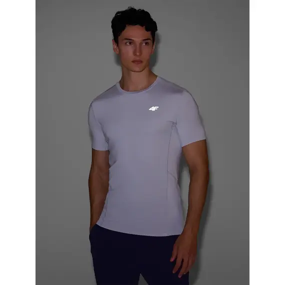 4F koszulka do biegania t-shirt męski 4FWSS25TFTSM1263 biały, Kolor: biały, Rozmiar: M, 5 zdjęcie
