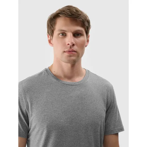4F koszulka męska t-shirt treningowa 4FWSS25TFTSM1344 szara, Kolor: szary, Rozmiar: L, 2 zdjęcie