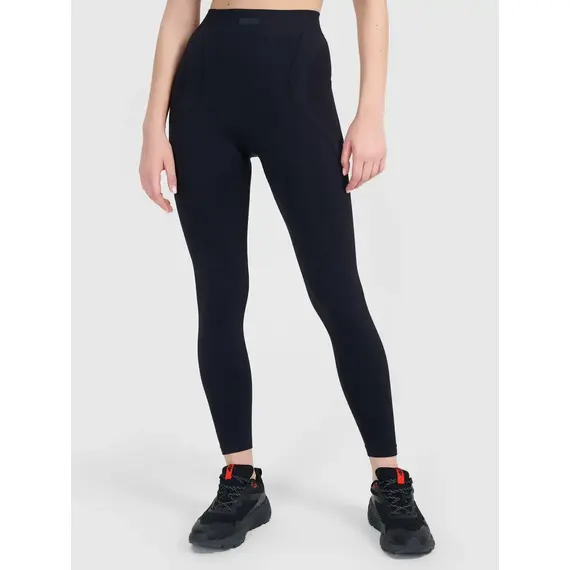 4F legginsy sportowe damskie bezszwowe do ćwiczeń 4FRSS25TFTIF390 czarne, Kolor: czarny, Rozmiar: XS/S, 2 zdjęcie