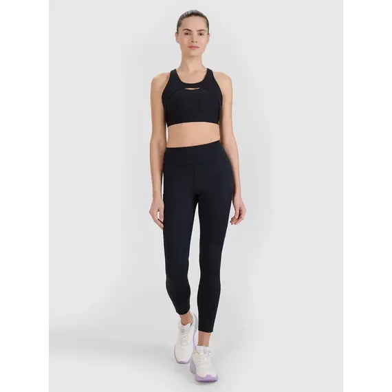 4F legginsy sportowe damskie do ćwiczeń 4FWSS25TFTIF304 czarne, Kolor: czarny, Rozmiar: M, 2 zdjęcie