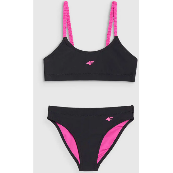 4F bikini zestaw dla dziewczynki 4FJWSS25UBKSF045 czarny, Kolor: czarny, Rozmiar: 122/128, 2 zdjęcie