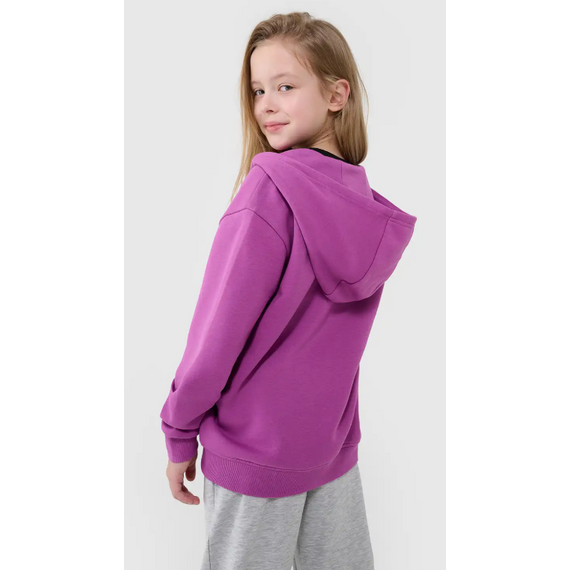 4F bluza rozpinana dla dziewczynki 4FJWSS25TSWSF1853 fioletowa, Kolor: fioletowy, Rozmiar: 164, 5 zdjęcie
