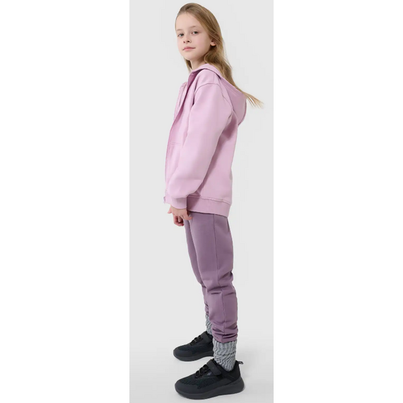 4F bluza rozpinana dla dziewczynki 4FJWSS25TSWSF1853 fioletowa, Kolor: różowy, Rozmiar: 158, 3 zdjęcie