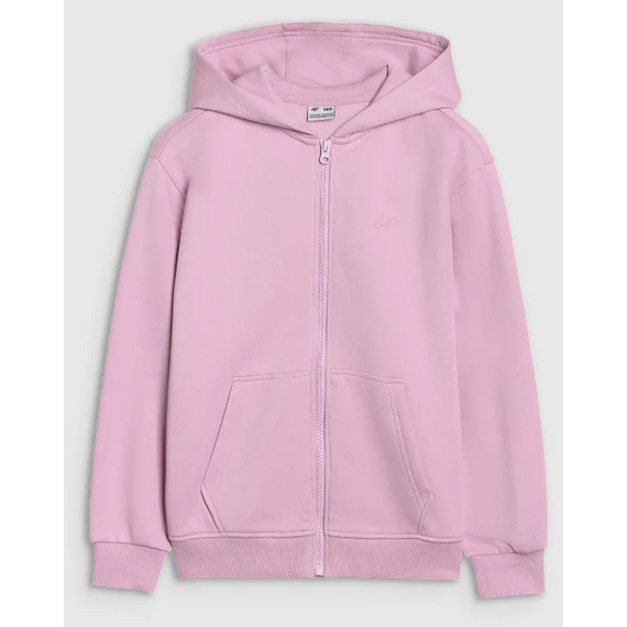 4F bluza rozpinana dla dziewczynki 4FJWSS25TSWSF1853 fioletowa, Kolor: różowy, Rozmiar: 128, 2 zdjęcie