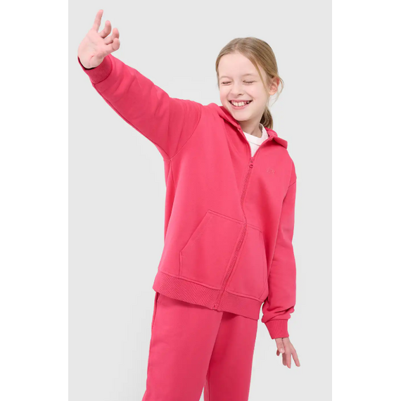 4F bluza rozpinana dla dziewczynki 4FJWSS25TSWSF1853 różowa, Kolor: różowy, Rozmiar: 146, 2 zdjęcie