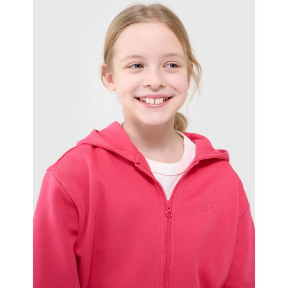 4F bluza rozpinana dla dziewczynki 4FJWSS25TSWSF1853 różowa, Kolor: różowy, Rozmiar: 164, 5 zdjęcie