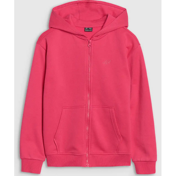 4F bluza rozpinana dla dziewczynki 4FJWSS25TSWSF1853 różowa, Kolor: różowy, Rozmiar: 140, 3 zdjęcie