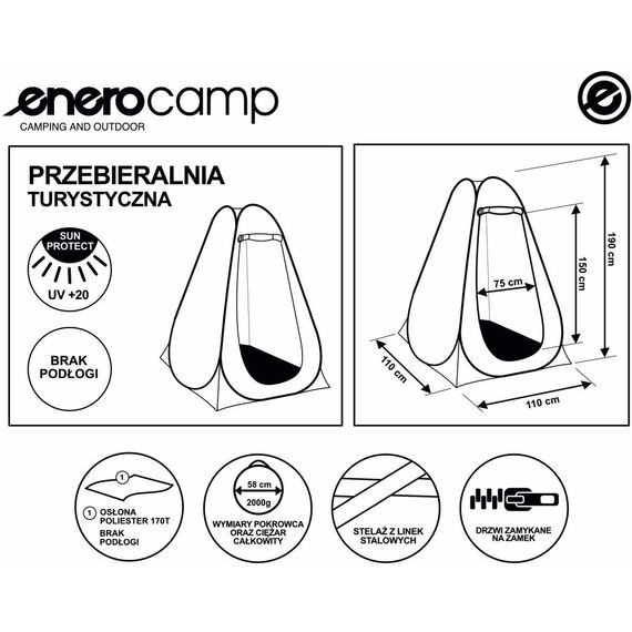 NAMIOT PRZEBIERALNIA TURYSTYCZNA 110X110X190CM NAMIOT PRZEBIERALNIA TURYSTYCZNA 110X110X190CM