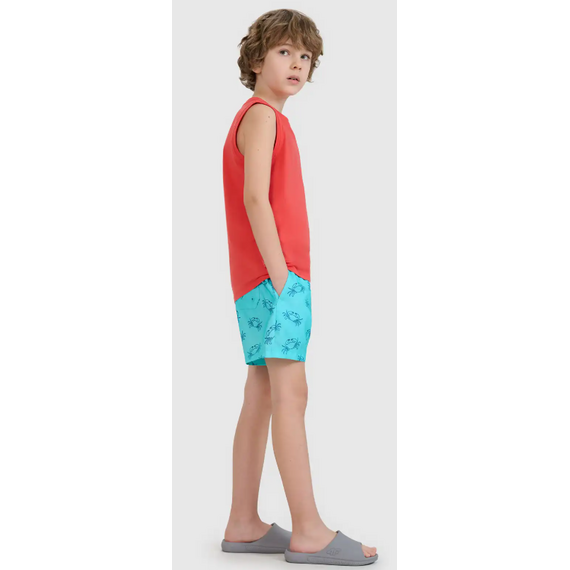 4F krótkie spodenki  szorty kąpielowe dziecięce 4FJWSS25UBDSM121, Kolor: zielony, Rozmiar: 134/140, 6 zdjęcie