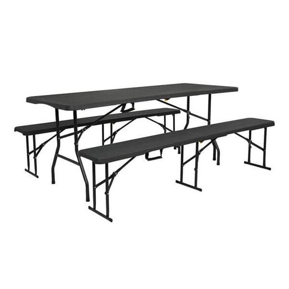 NC3404 SKŁADANA ŁAWKA OGRODOWA 183 CM ANTRACYT NILS CAMP, 6 zdjęcie