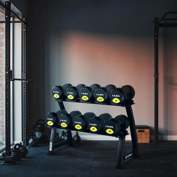 STR38 STOJAK NA HANTLE DWUPOZIOMOWY COMMERCIAL HMS, 5 zdjęcie