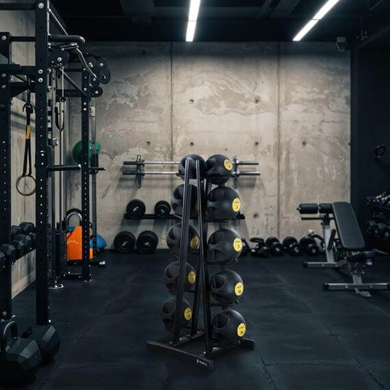 STR41 STOJAK NA PIŁKI LEKARSKIE COMMERCIAL HMS, 5 zdjęcie