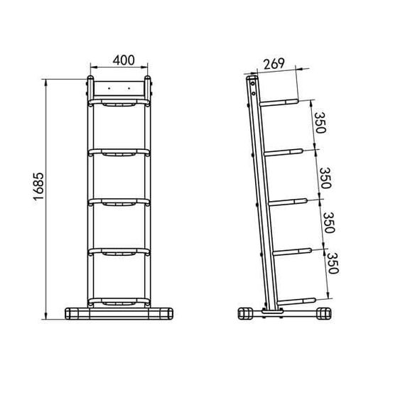 STR42 STOJAK NA WORKI TRENINGOWE POWER BAGS COMMERCIAL HMS, 4 zdjęcie