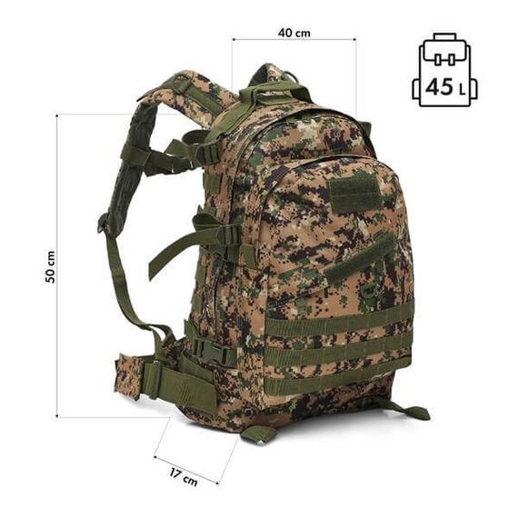 NILS CAMP plecak taktyczny 45L Vanguard NC3904 moro, Kolor: moro, Rozmiar: one size, 5 zdjęcie
