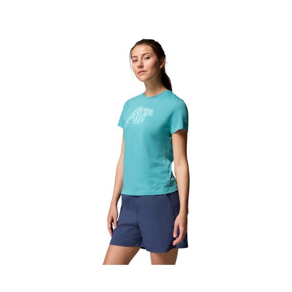 Columbia T-shirt damski Ruby Springs Graphic Fitted SS Teal, Bearly Swirl, Rozmiar: S