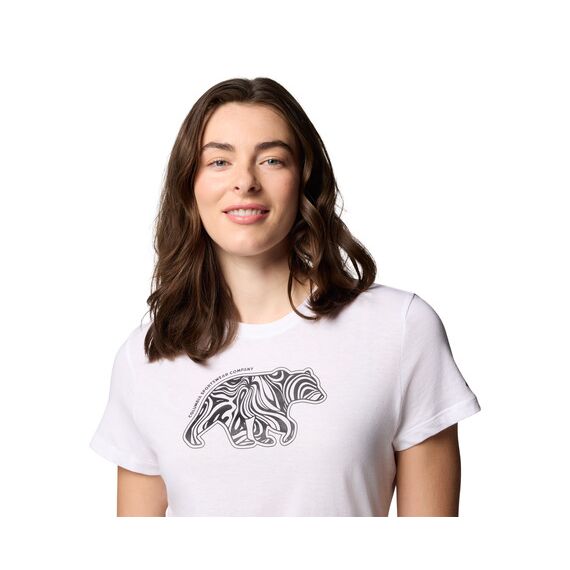 Columbia T-shirt damski Ruby Springs Graphic Fitted SS White, Bearly Swirl, Rozmiar: XS