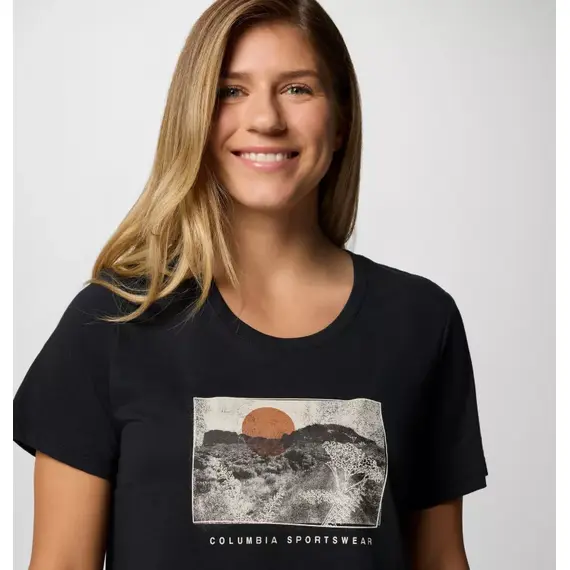 Columbia T-shirt damski Ruby Springs Graphic Scoop Neck SS Black, Wanderlust, Rozmiar: XS, 3 zdjęcie