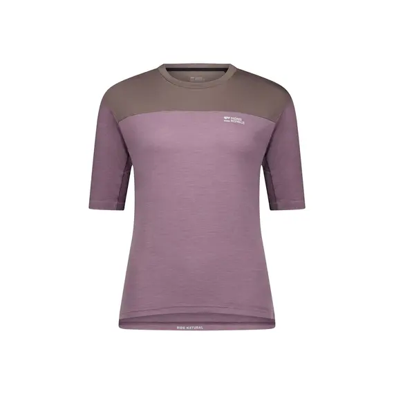 Mons Royale - Koszulka damska Diversion Merino Bike Jersey Short Sleeve - Mauve / Iron, Rozmiar: S