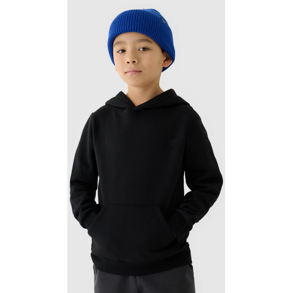 4F bluza z kapturem dla chłopca 4FJWSS25TSWSM1859 czarna, Kolor: czarny, Rozmiar: 158, 5 zdjęcie