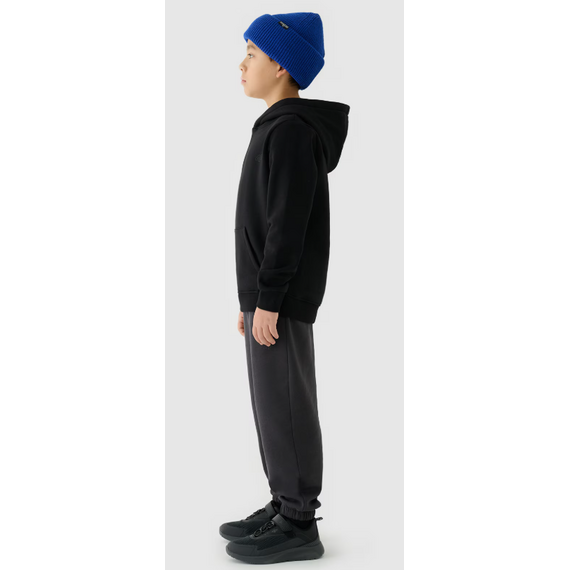 4F bluza z kapturem dla chłopca 4FJWSS25TSWSM1859 czarna, Kolor: czarny, Rozmiar: 140, 3 zdjęcie