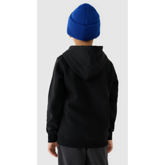 4F bluza z kapturem dla chłopca 4FJWSS25TSWSM1859 czarna, Kolor: czarny, Rozmiar: 164, 2 zdjęcie