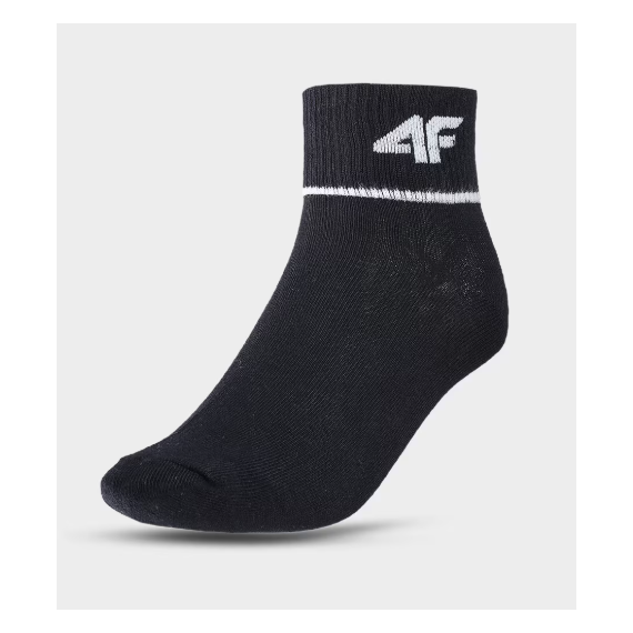 4F skarpety dziewczęce zestaw 3 sztuki bawełniane U303 czarne, 3 zdjęcie